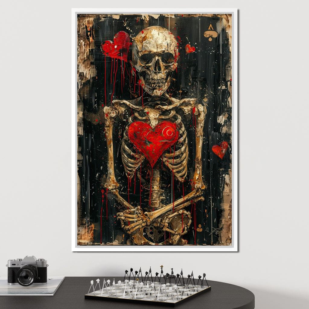 Romantic Skeleton 3 Canvas Wall Art