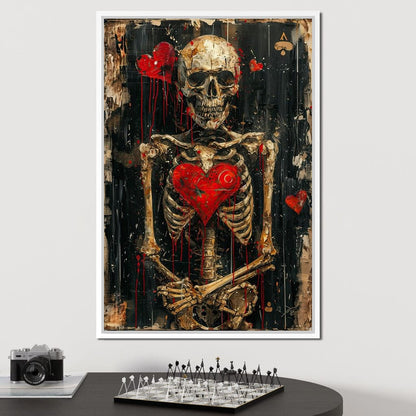 Romantic Skeleton 3 Canvas Wall Art