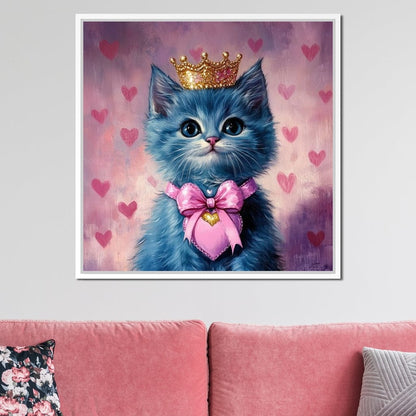 Royal Feline Heart Charmer Canvas Wall Art