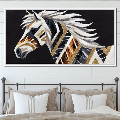 Majestic Mane in Motion Canvas Wall Art