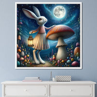 Whimsical Moonlight Meander Canvas Wall Art