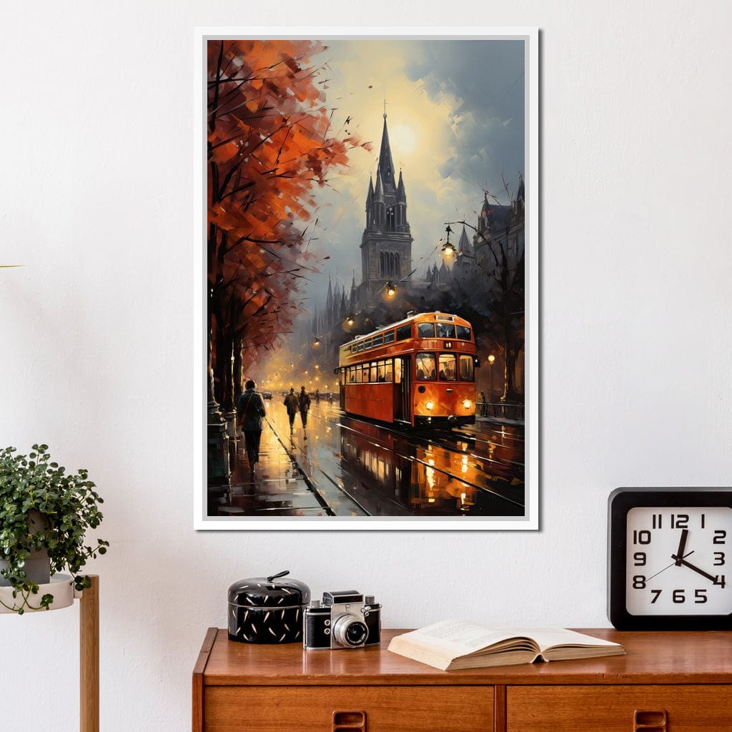 Vintage London Street Canvas Wall Art