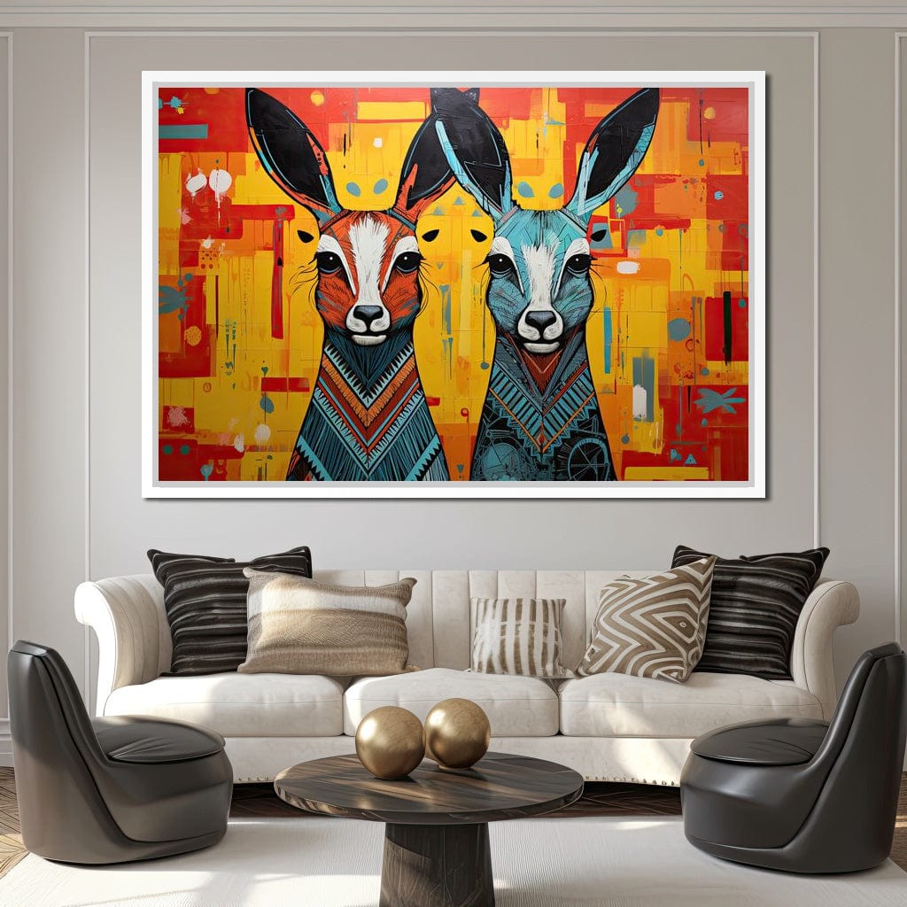 Tribal Spirits of the Wild Canvas Wall Art