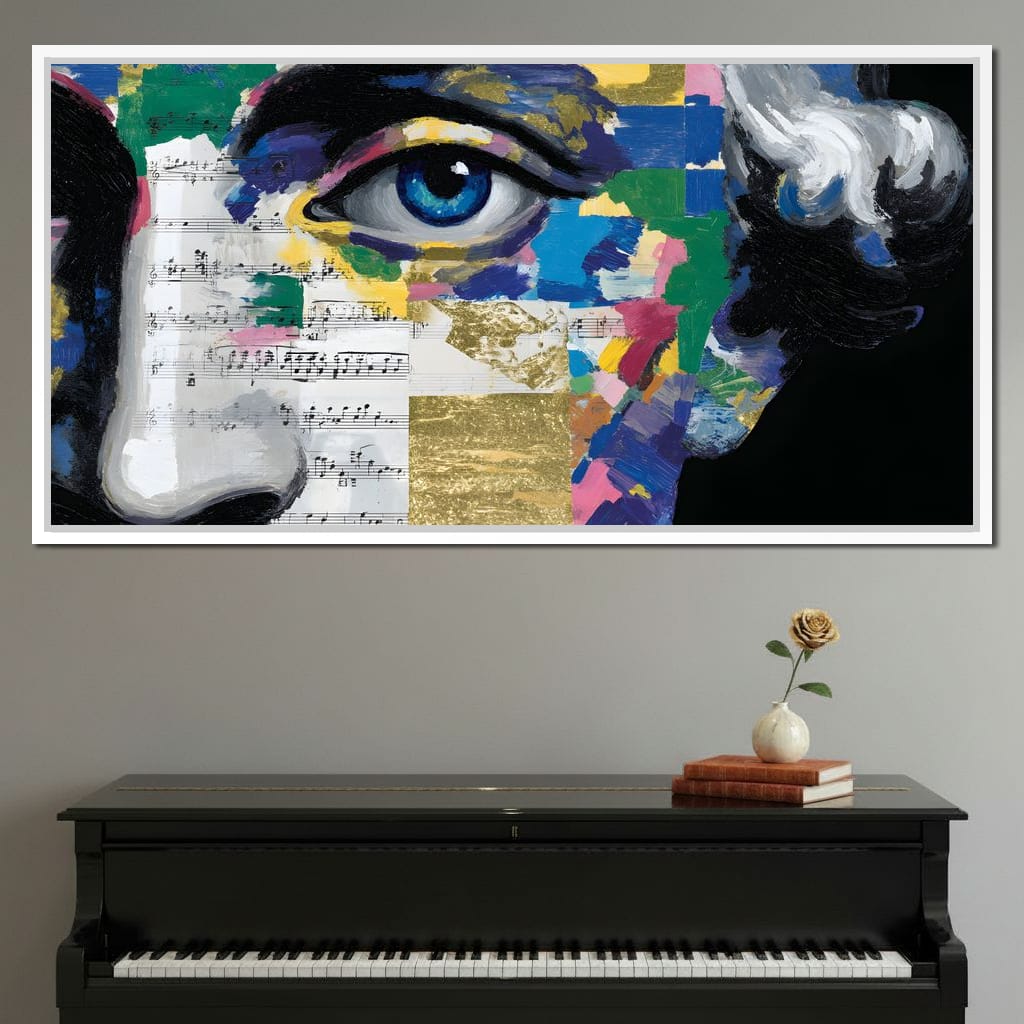 Blue Eye Music Mosaic Canvas Wall Art