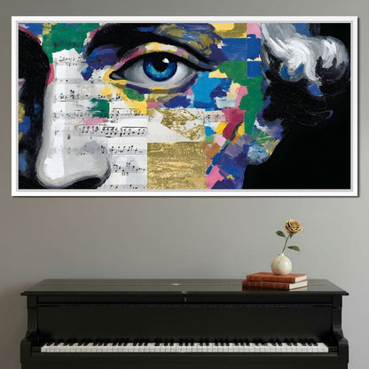 Blue Eye Music Mosaic Canvas Wall Art