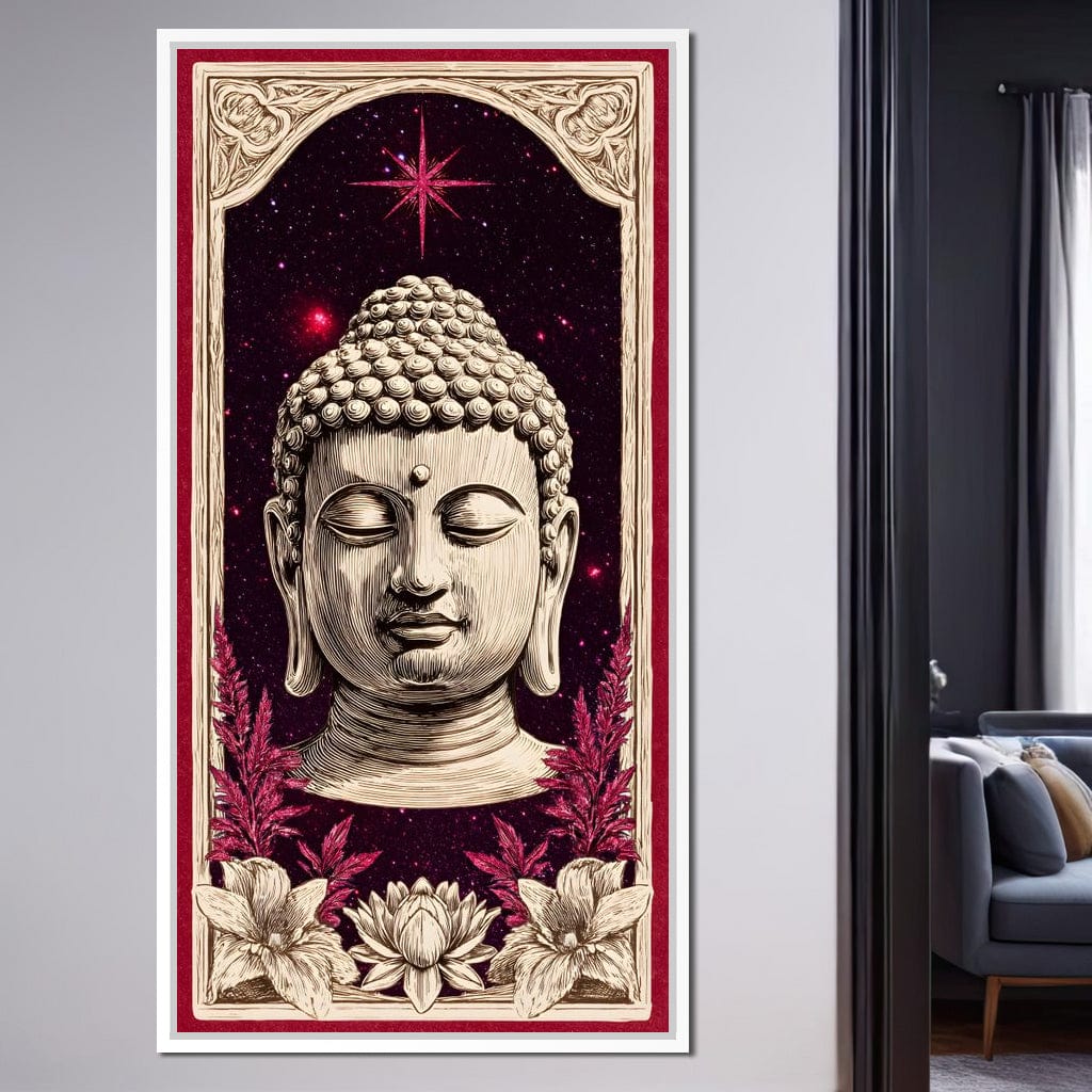 Cosmic Lotus Buddha Tranquil Canvas Wall Art