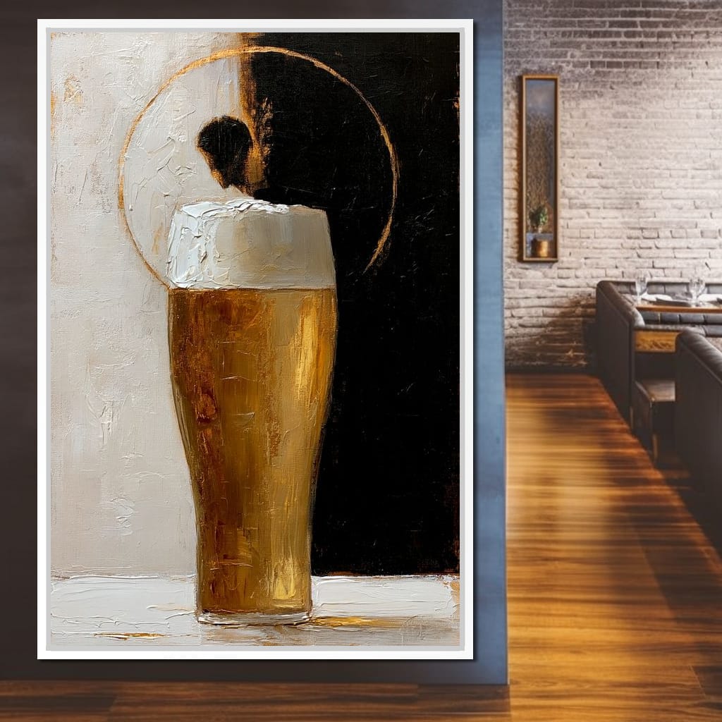 Golden Beer Against the Divide Canvas Wall Art