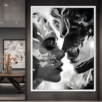Luminous Liquid Kisses Canvas Wall Art