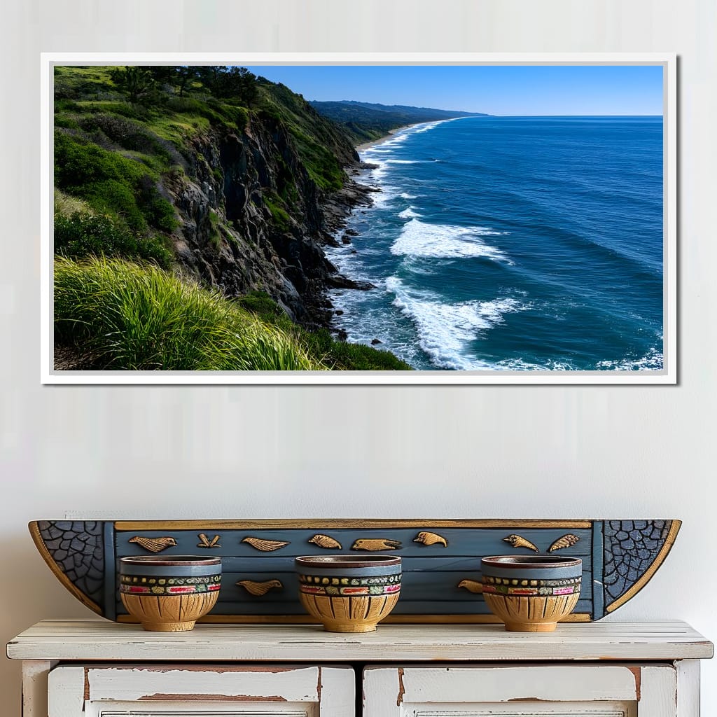 Surreal Coast Waters Canvas Wall Art