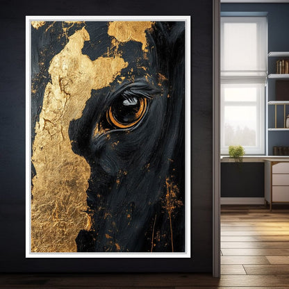 Gilded Bovine Canvas Wall Art