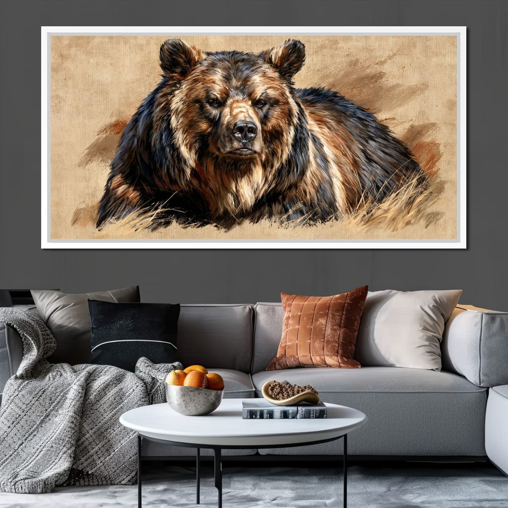 Guardian of the Wild Highlands Canvas Wall Art