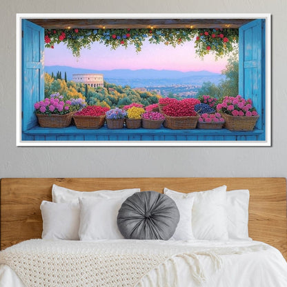 Tuscan Garden Splendor Vista Canvas Wall Art