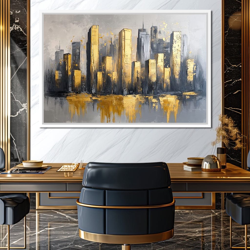 Golden Skyline Awakening Canvas Wall Art