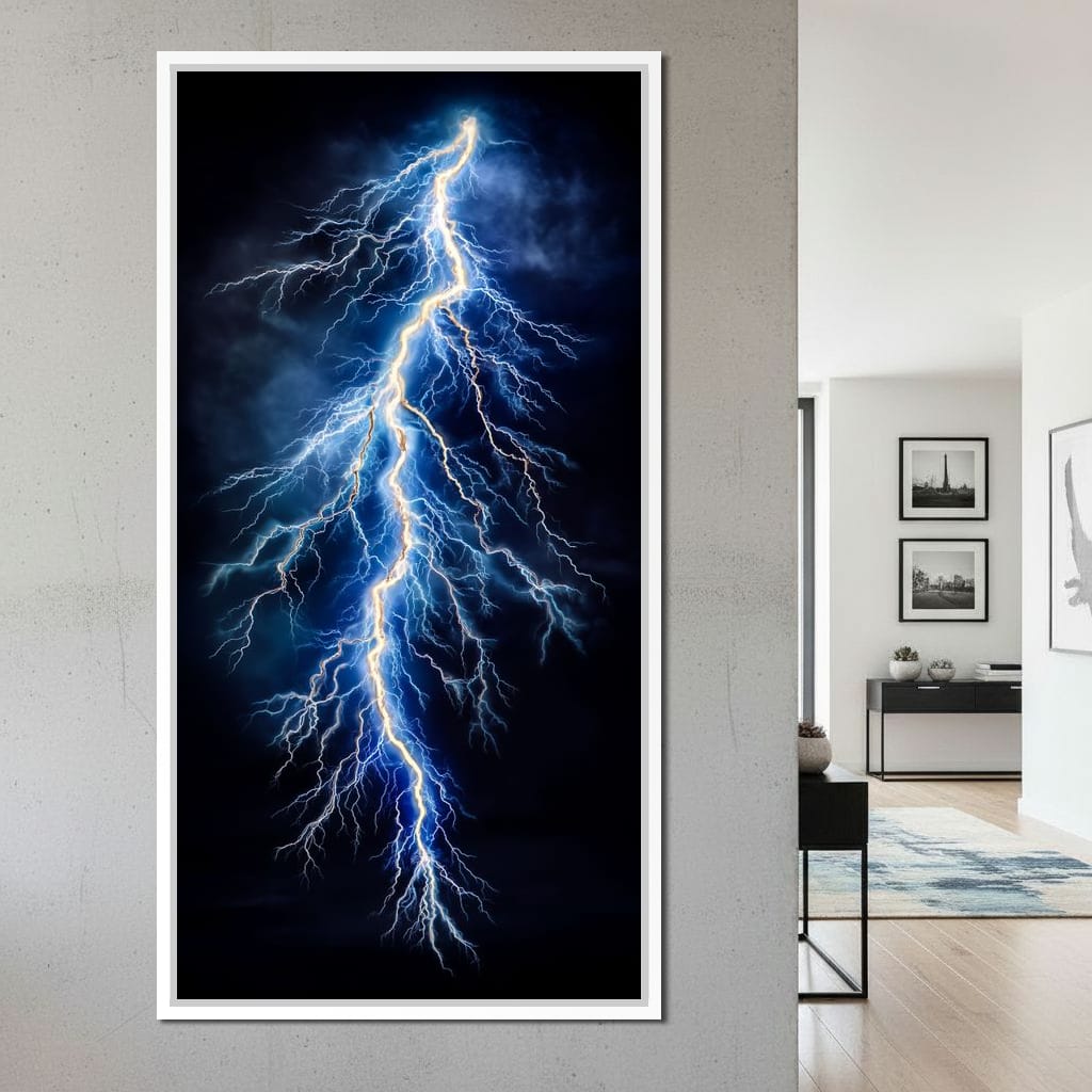 Lightning Storm Strike Canvas Wall Art