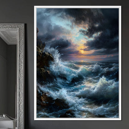 Tempest Dawn Ocean Fury Canvas Wall Art