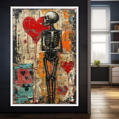Romantic Skeleton 1 Canvas Wall Art