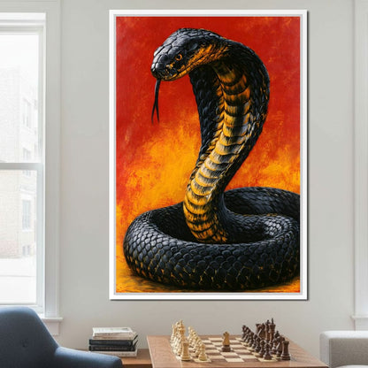Airbrush Cobra Retro Style Canvas Wall Art