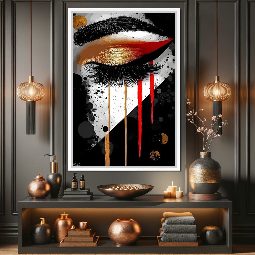 Golden Gaze Elegance Canvas Wall Art