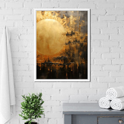 Golden Sun Atmosphere Canvas Wall Art