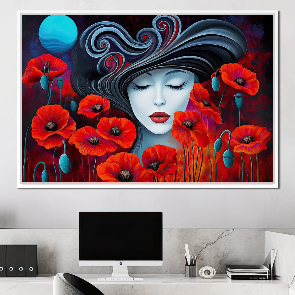 The Poppy Queen’s Dream Canvas Wall Art