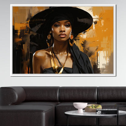 Black Gold Fashion Canvas Wall Art