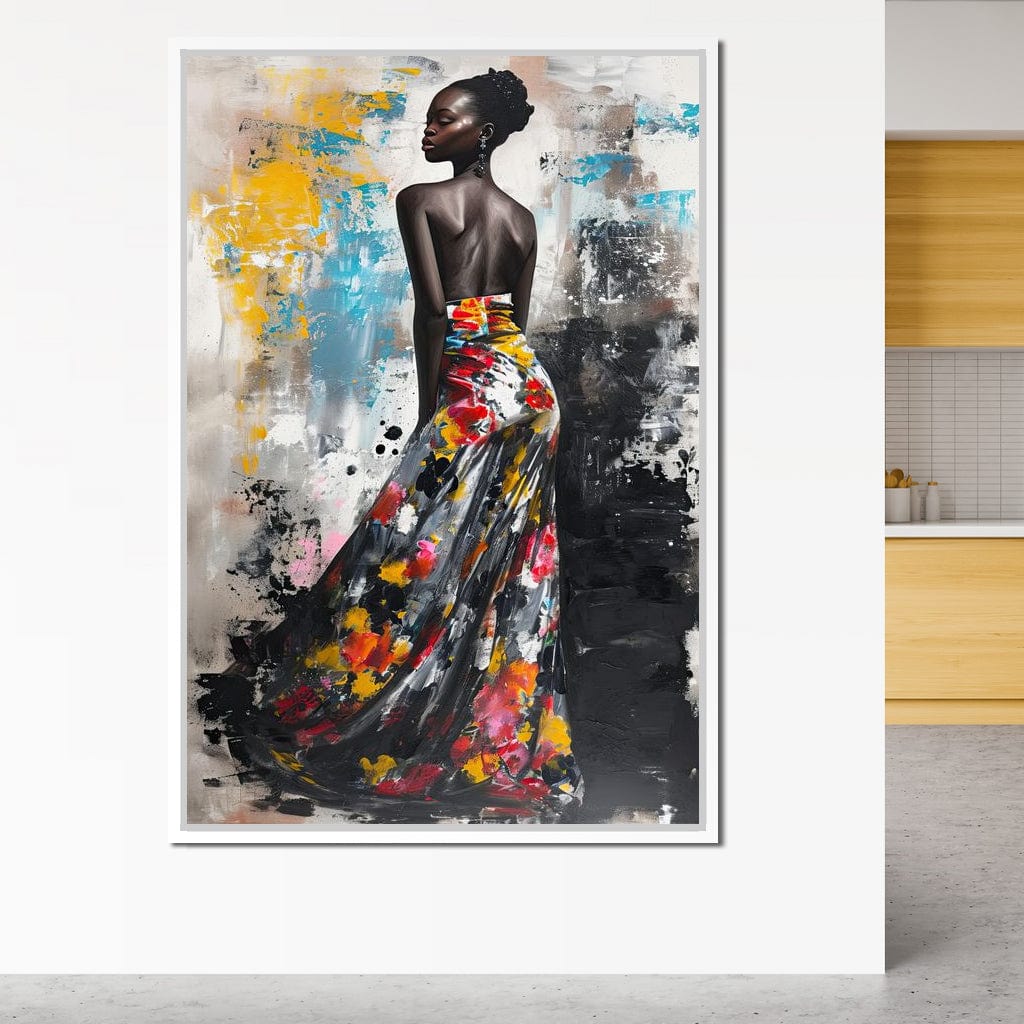 Urban Elegance Amidst Ruins Canvas Wall Art