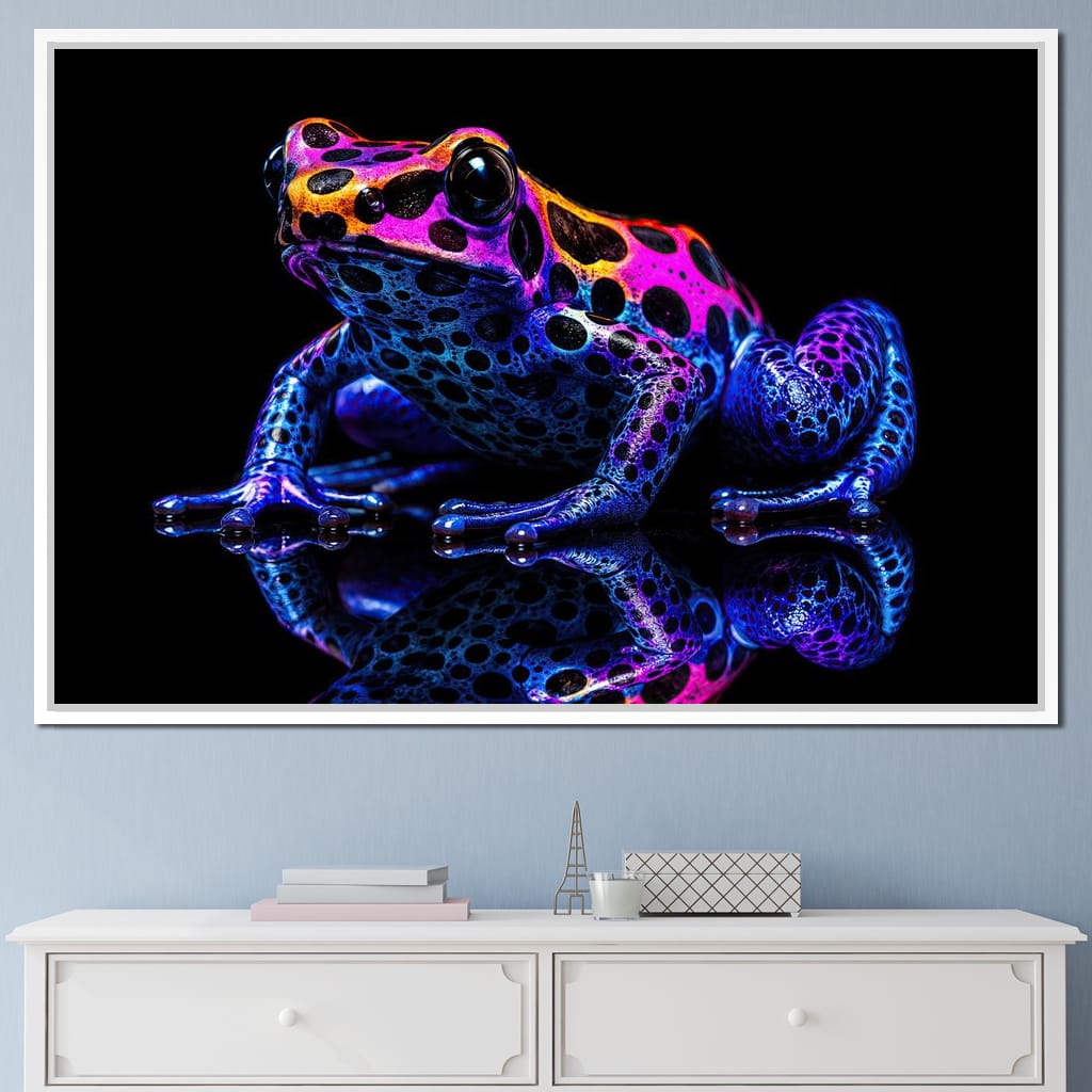 Electric Dart Frog Canvas Wall Art