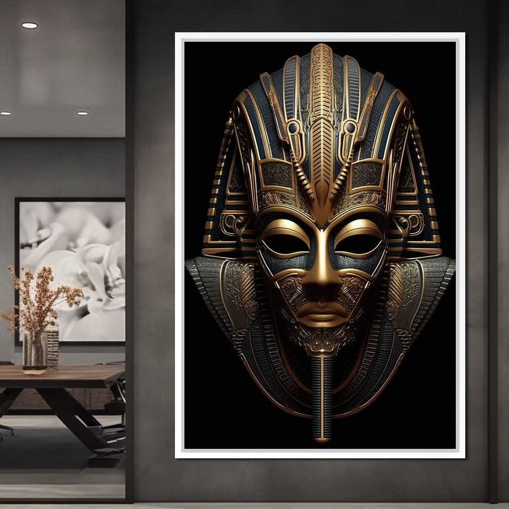 Regal Mask of the Golden Ruler Canvas Wall Art
