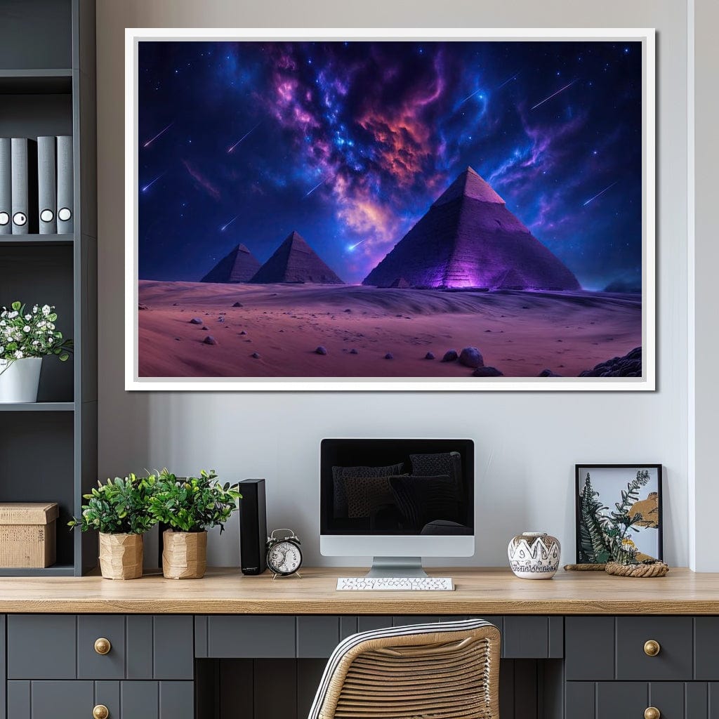 Stardust Over Giza Canvas Wall Art