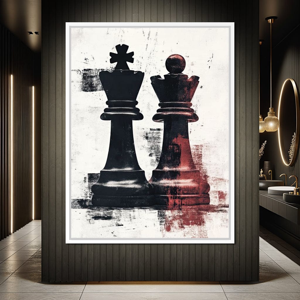 Chess Kings Encounter Majesty Canvas Wall Art