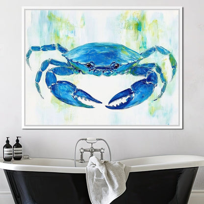 Crab Coastal Journey Canvas Wall Art