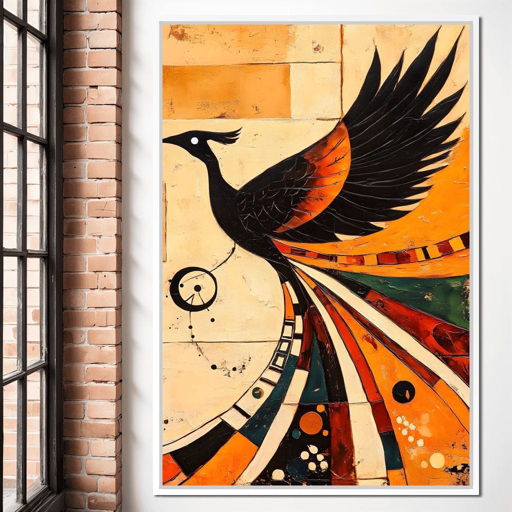Phoenix in Dawn Flight Canvas Wall Art