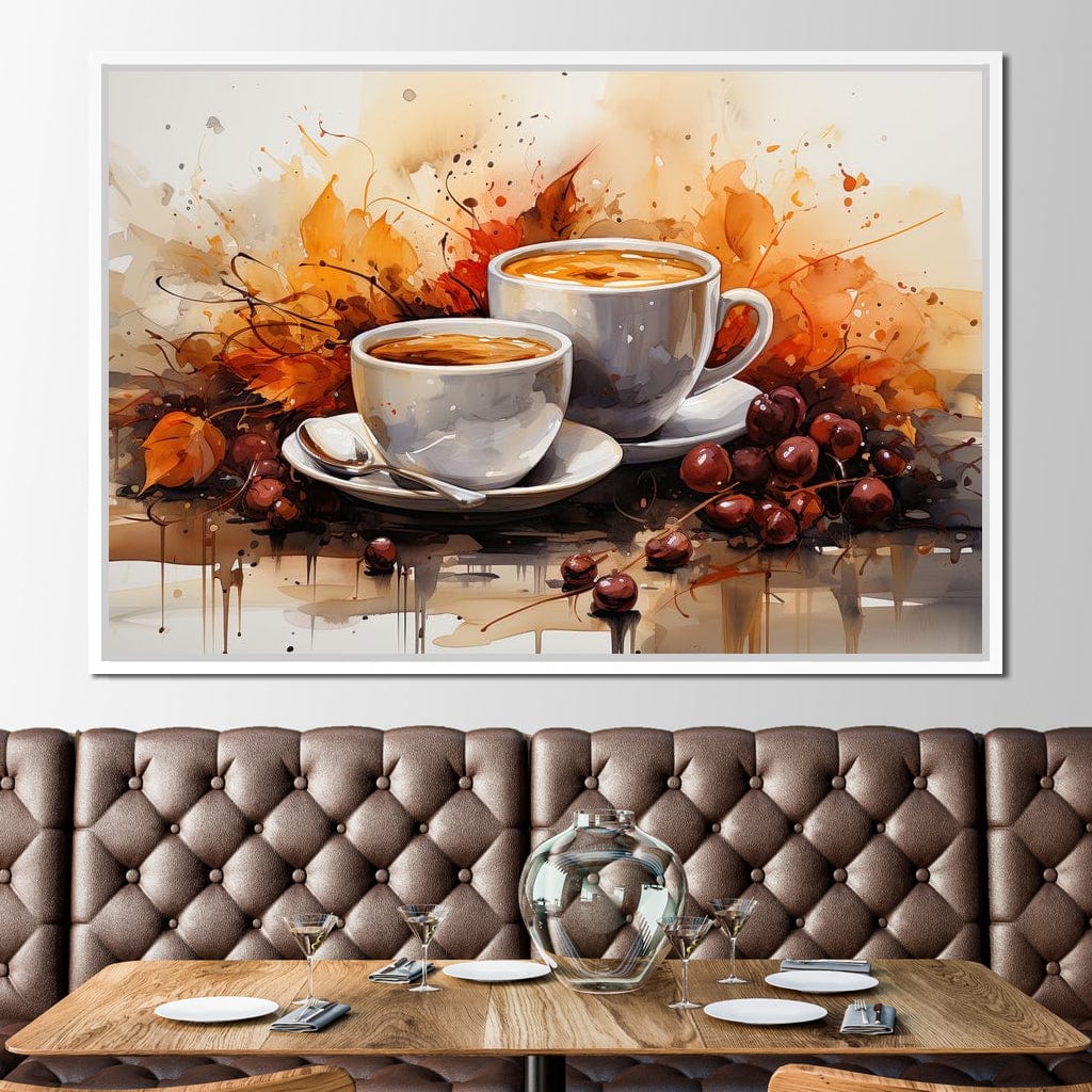 Autumn Coffee Brew Canvas Wall Art