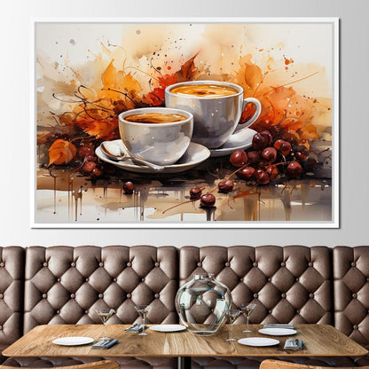 Autumn Coffee Brew Canvas Wall Art