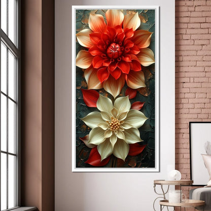 Autumnal Bloom Symphony Canvas Wall Art