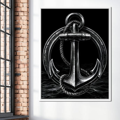 Weight of the Restless Anchor Canvas Wall Art