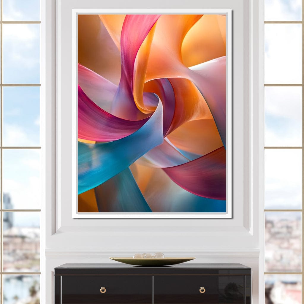 Vibrant Curves of Elegance Canvas Wall Art