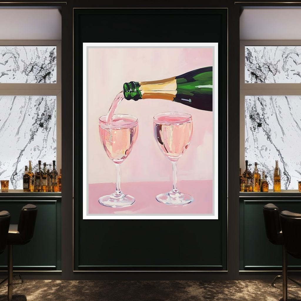 I Only Drink Champagne Canvas Wall Art