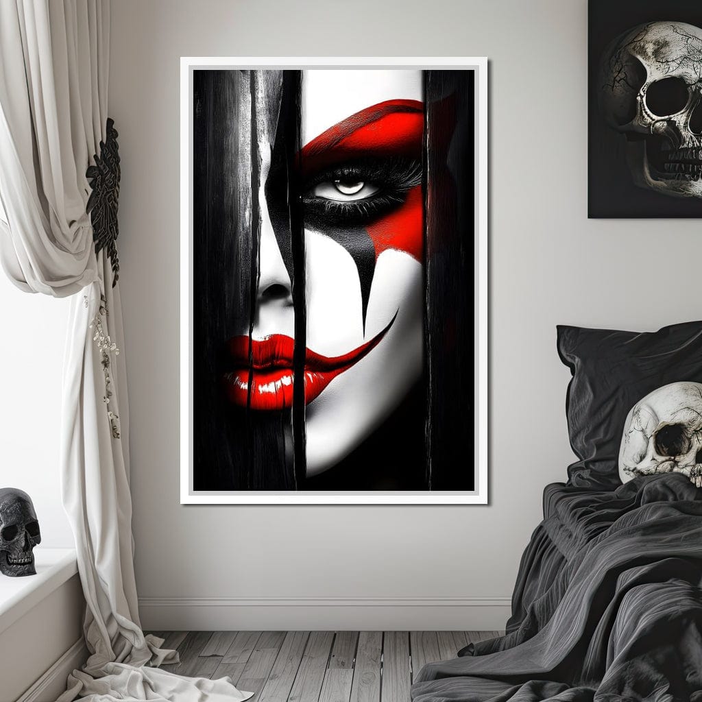Monochrome Joker Reverie Canvas Wall Art