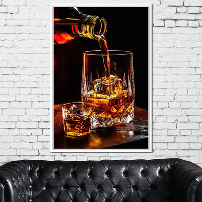 Whiskey's Prismatic Elegance Canvas Wall Art