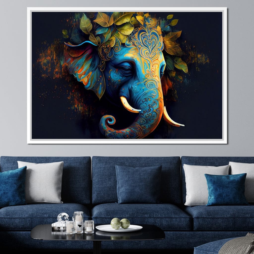 The Blue Elephant Canvas Wall Art