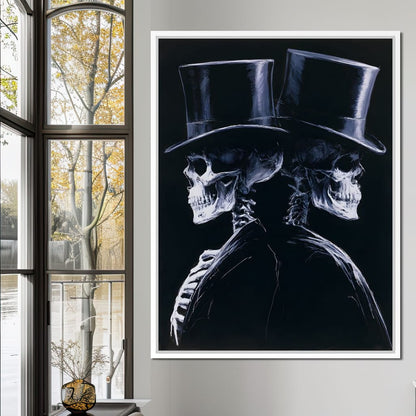 Gentlemen Waiting for the Final Curtain Canvas Wall Art