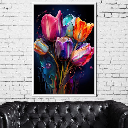 Luminous Tulip Dreamscape Canvas Wall Art