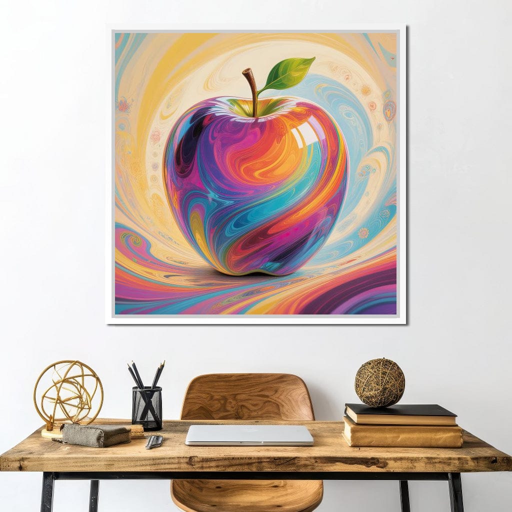 The Enchanted Rainbow Apple Canvas Wall Art