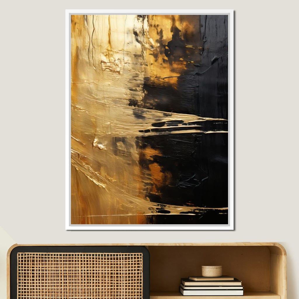 Tranquil Gold Glow Canvas Wall Art