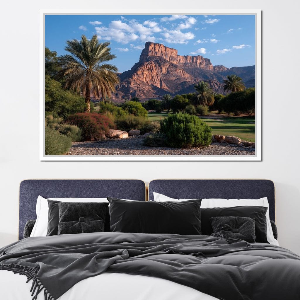 Desert Oasis Mesa Sunrise Canvas Wall Art