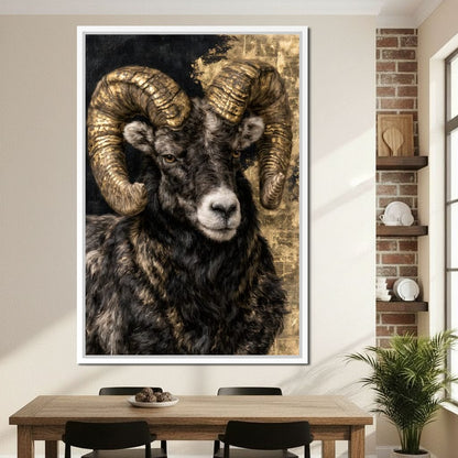 Guardian of the Gilded Peak Canvas Wall Art
