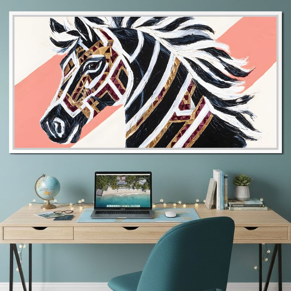 Majestic Mosaic Stripes Canvas Wall Art