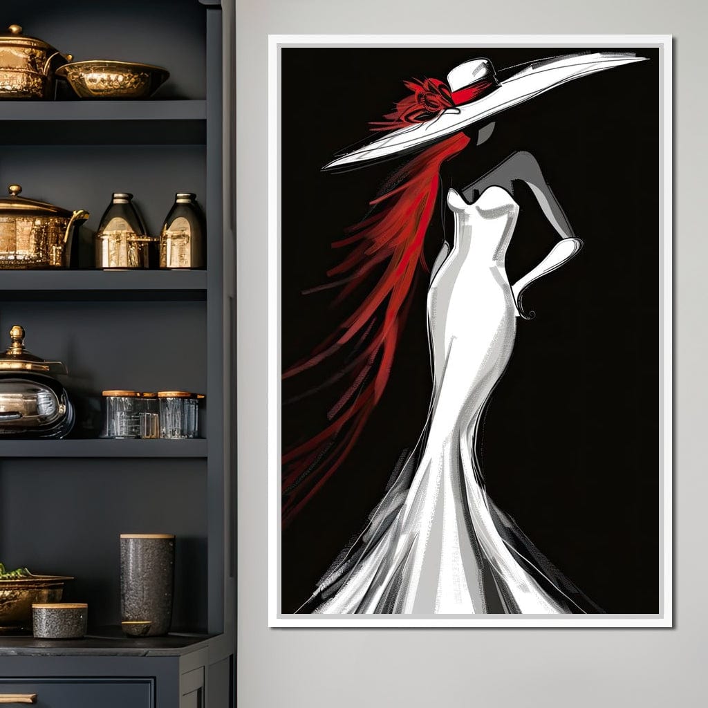 The White Dress - Elegant Flamenco Canvas Wall Art