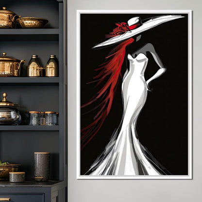 The White Dress - Elegant Flamenco Canvas Wall Art